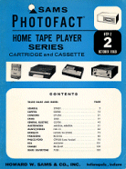 Photofact Home Tape Player Service Manuals